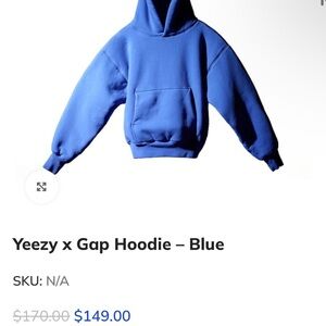 Yeezy gap blue hoodie